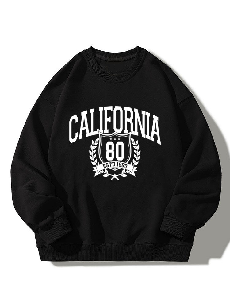 California Varsity Print Relaxed Sweatshirt